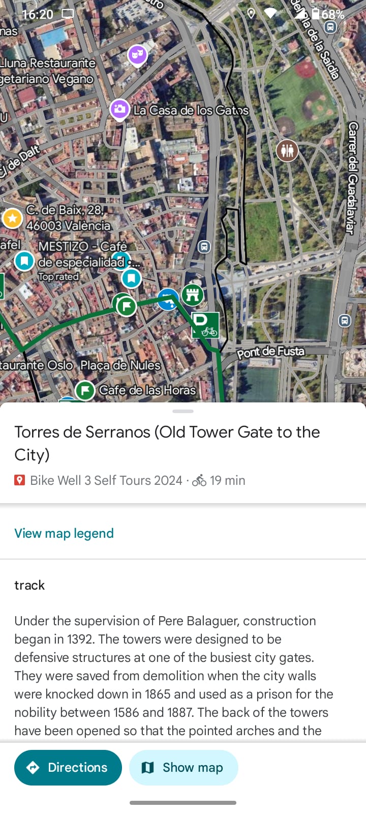 Exploring the old tower gate to the city route with Bikewell Maps